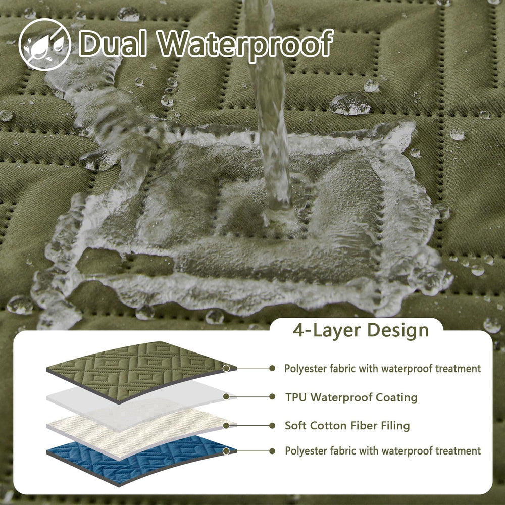 hyha Waterproof Reversible Dog Blanket showing its reverse side.