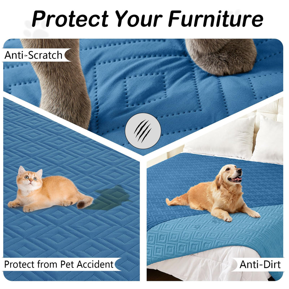 hyha Waterproof Reversible Dog Blanket close-up of a treated outer face.