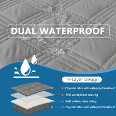 The hyha dog blanket's internal waterproof TPU coating shown in detail.