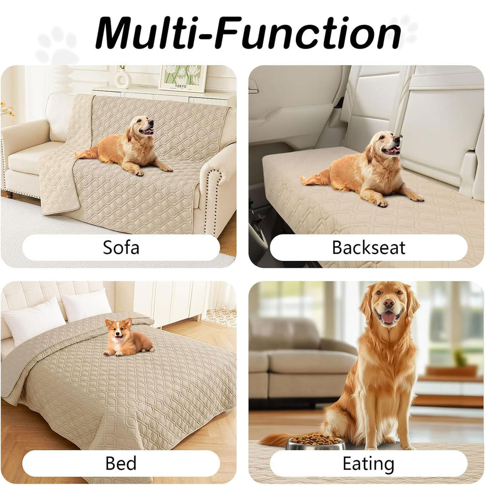 hyha Waterproof Dog Bed Blanket placed over a bed.