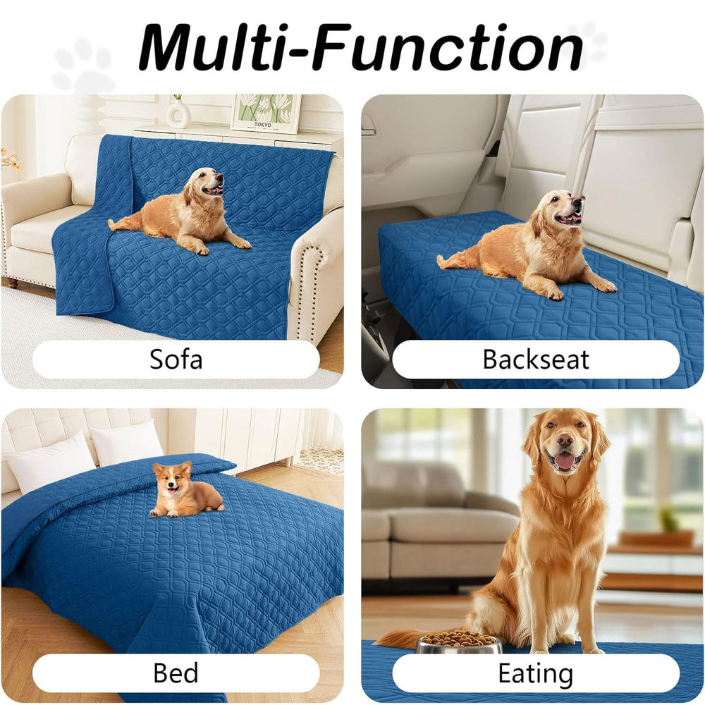 hyha waterproof dog blanket placed in a kennel.