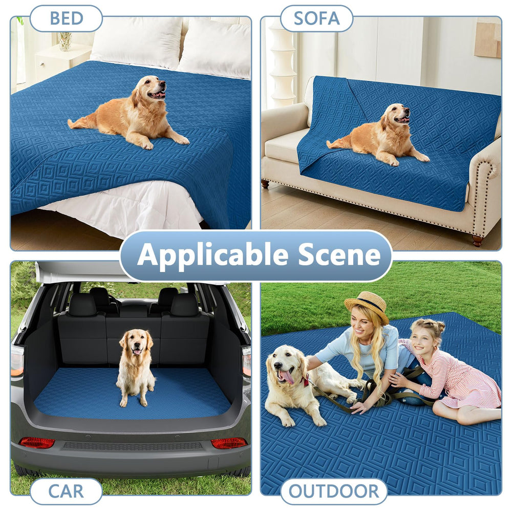 hyha waterproof dog blanket placed in a kennel.