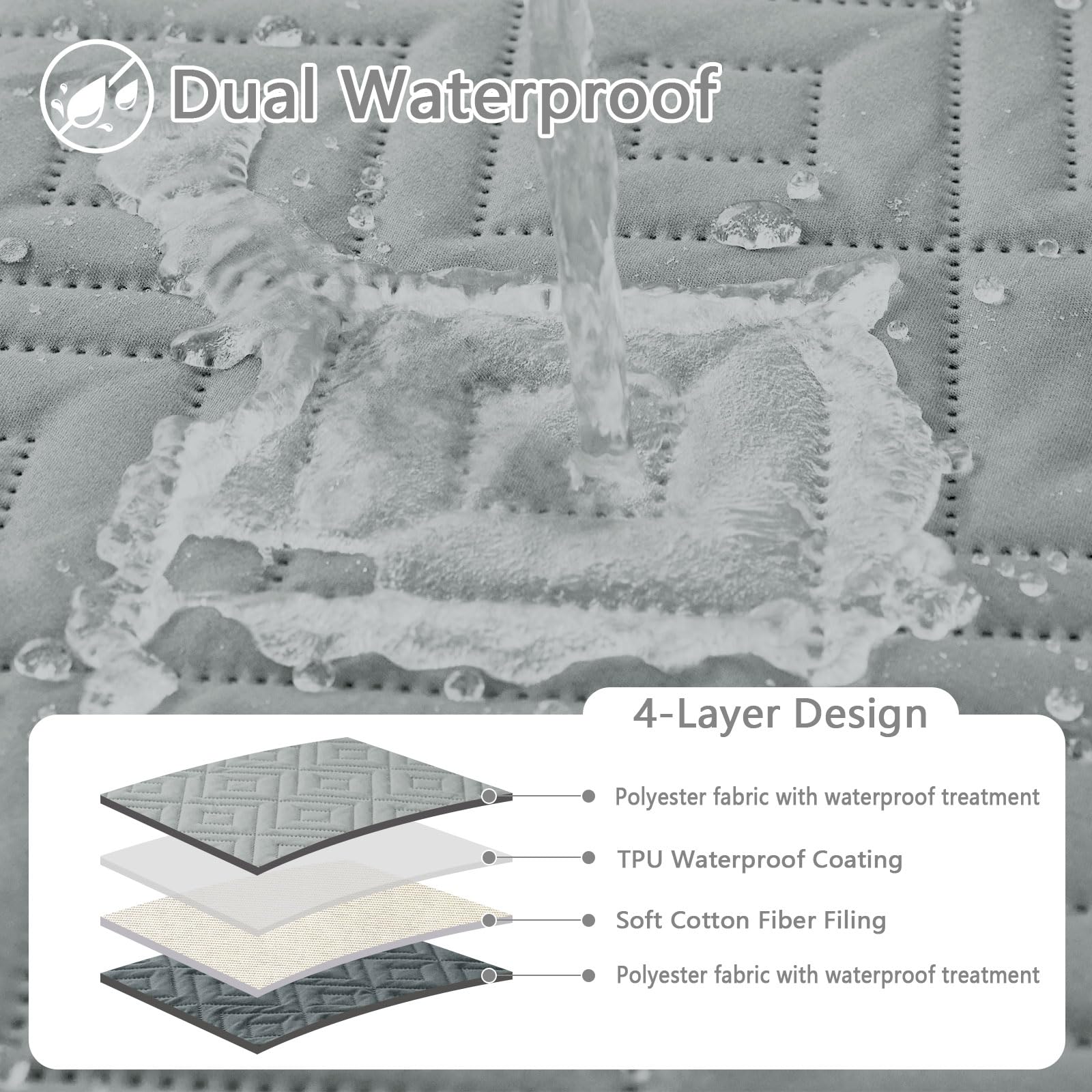 hyha waterproof dog blanket showing its reversible side.