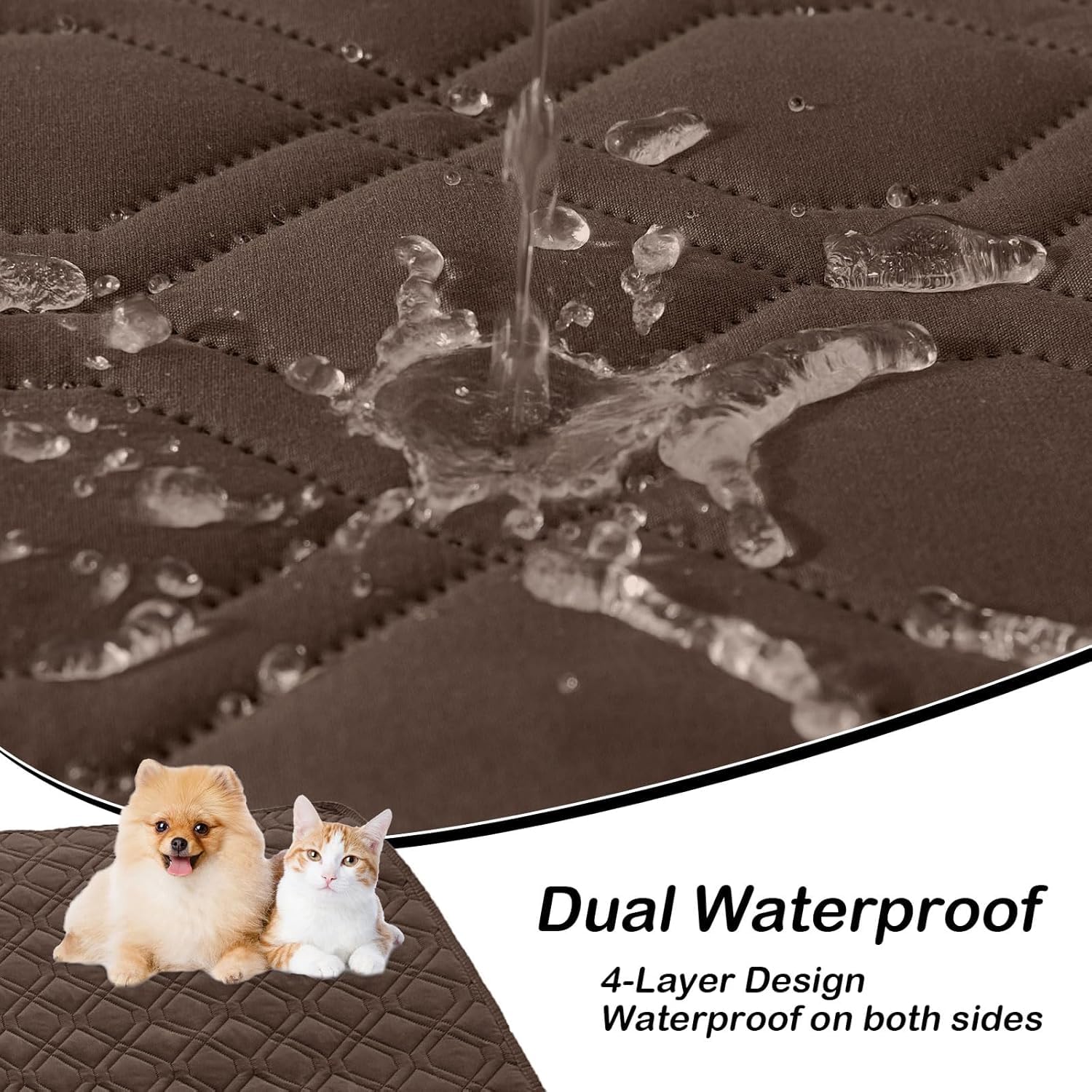 hyha waterproof dog blanket surface shown in close-up.