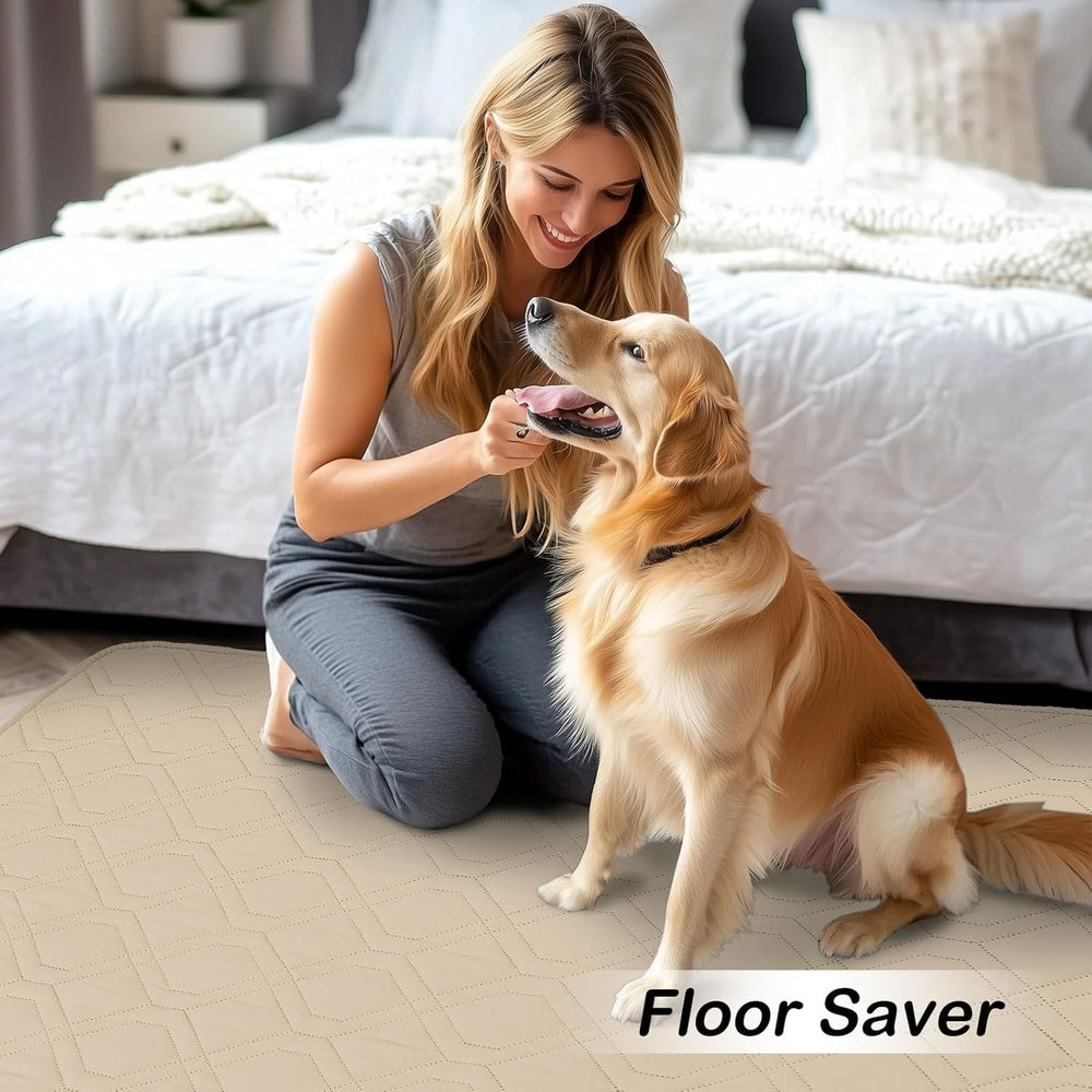 hyha Waterproof Dog Bed Blanket showing its two-color design.