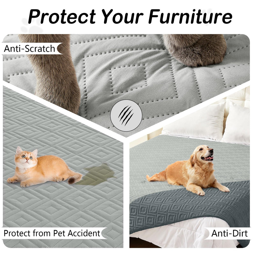 hyha waterproof dog blanket showing its treated surface.