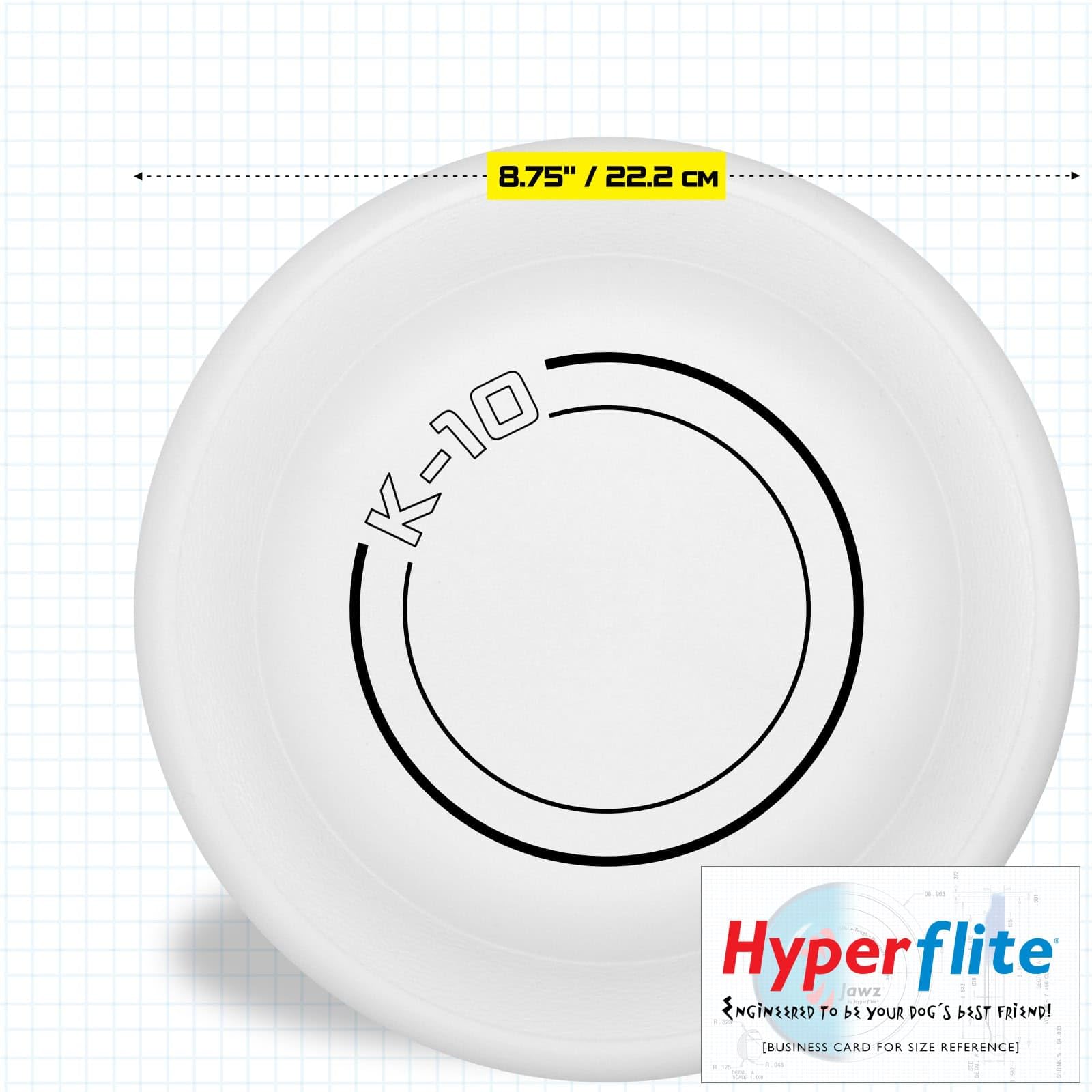 Hyperflite K-10 Jawz dog flying disc close-up of its gripping surface.