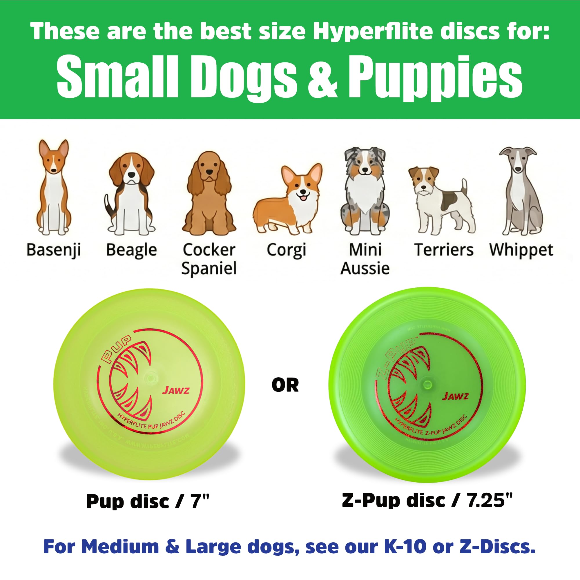 Hyperflite Pup Jawz disc showing its textured top surface.