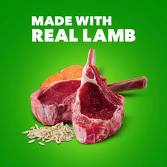 IAMS wet dog food with lamb served in savory gravy.