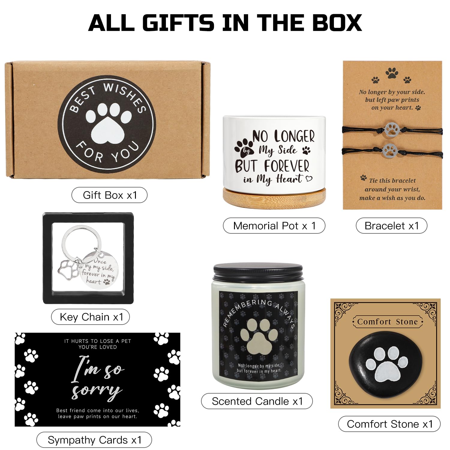 iAOVUEBY dog memorial gift box scented candle for a quiet moment of remembrance.