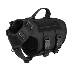 ICEFANG dog harness shown from the front with its adjustable vest design.