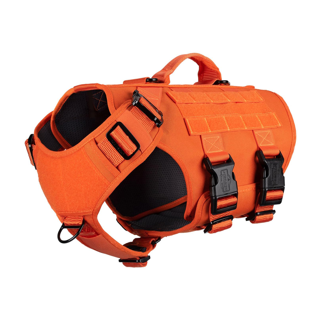 ICEFANG tactical dog harness shown from the front.