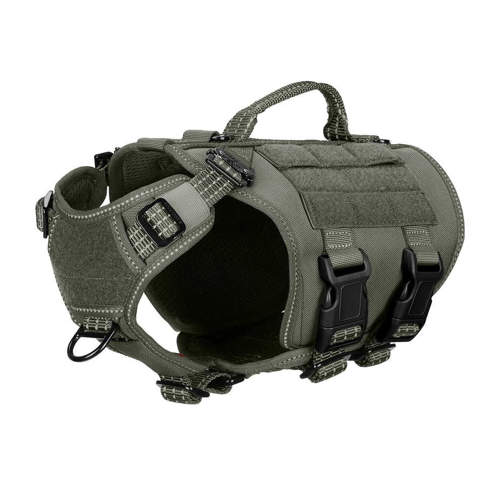 ICEFANG tactical dog harness shown from the front.