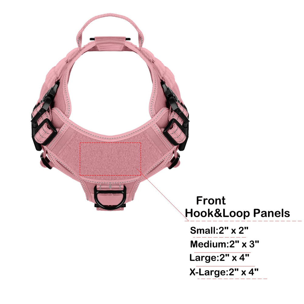 ICEFANG Tactical Dog Harness side showing its MOLLE-compatible gear strips.