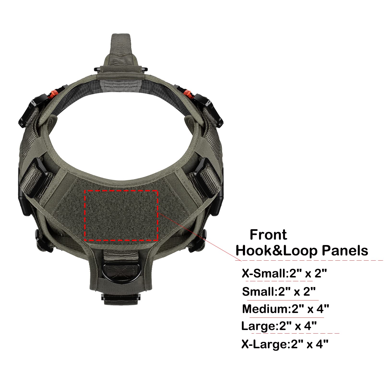 ICEFANG tactical dog harness shown from an alternate angle to display its adjustable vest design.