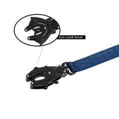 ICEFANG Tactical Dog Leash nylon webbing and bartack stitching in detail.