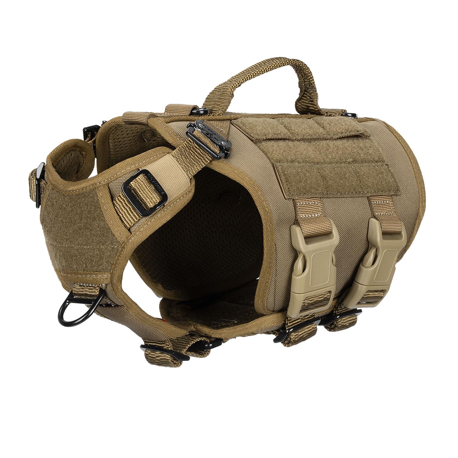 ICEFANG tactical dog harness shown from the front.