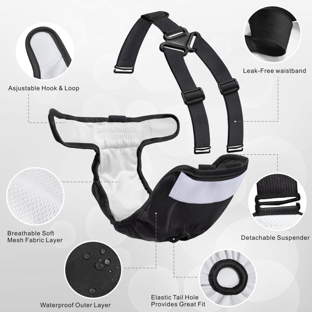 Idepet female dog diaper with its mesh inner lining in view.