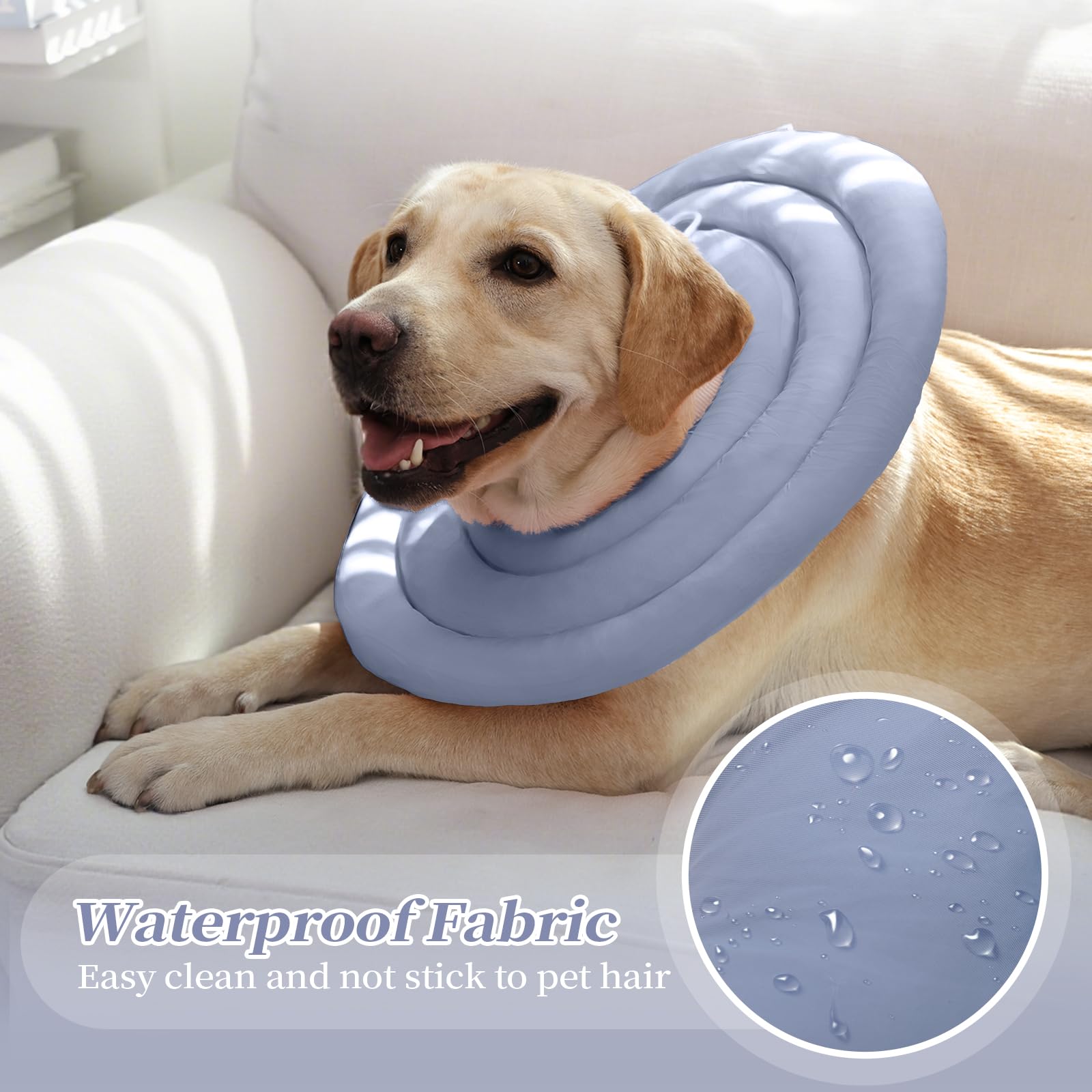 IDOMIK Dog Recovery Collar showing its padded interior.