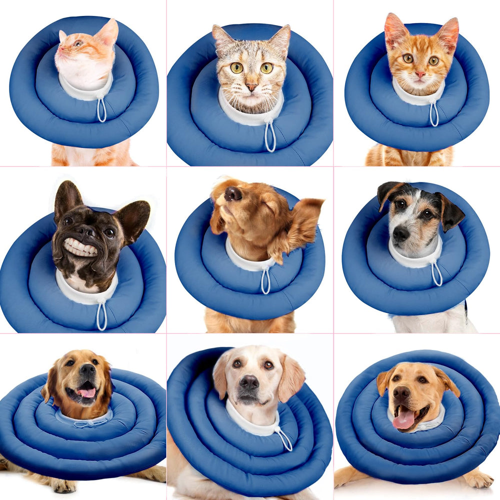 IDOMIK Dog Recovery Collar fabric surface showing removable water droplets.
