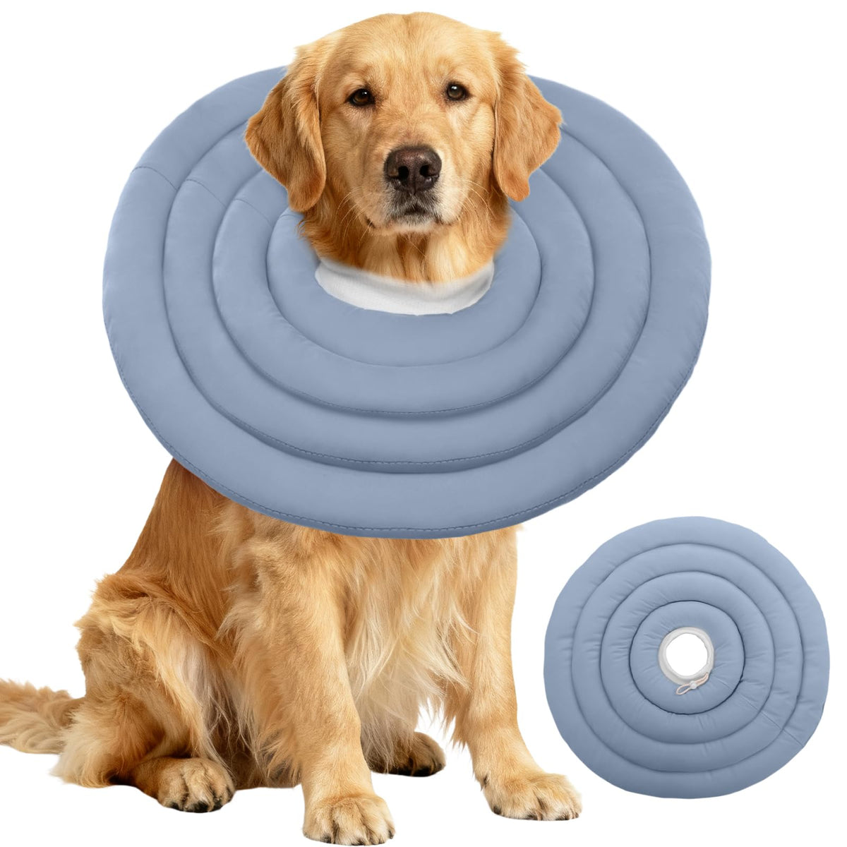 IDOMIK soft dog recovery collar shown from the front.