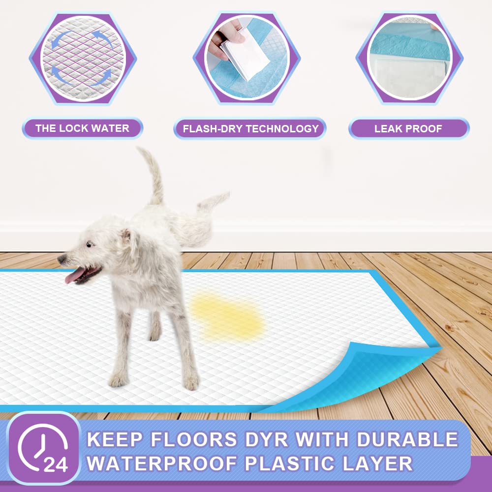 IMMCUTE Puppy Pee Pads showing the waterproof plastic backing.