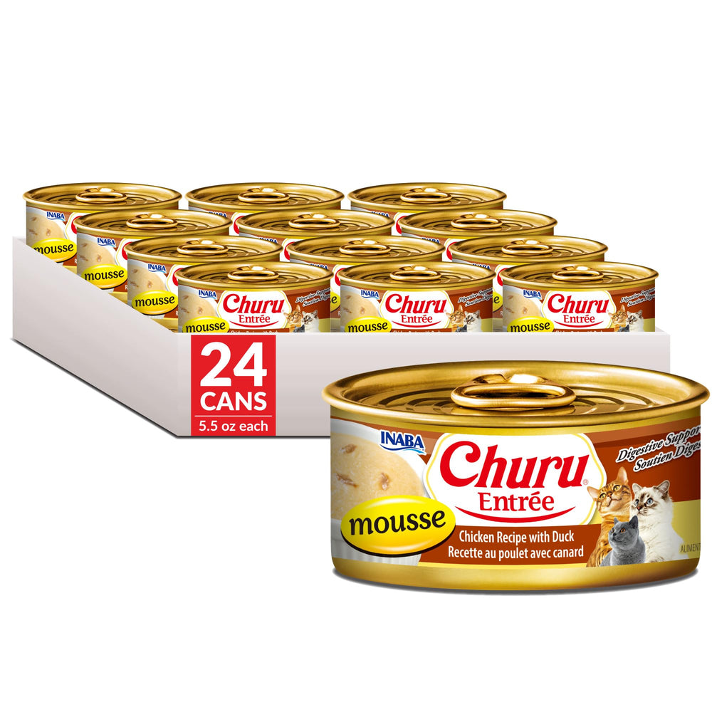 INABA Churu Mousse cat food can shown from the front.