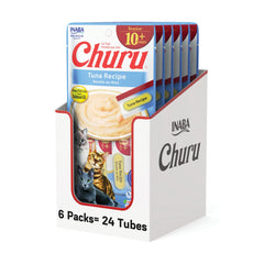 INABA Churu Senior Tuna cat treats package shown from the front.