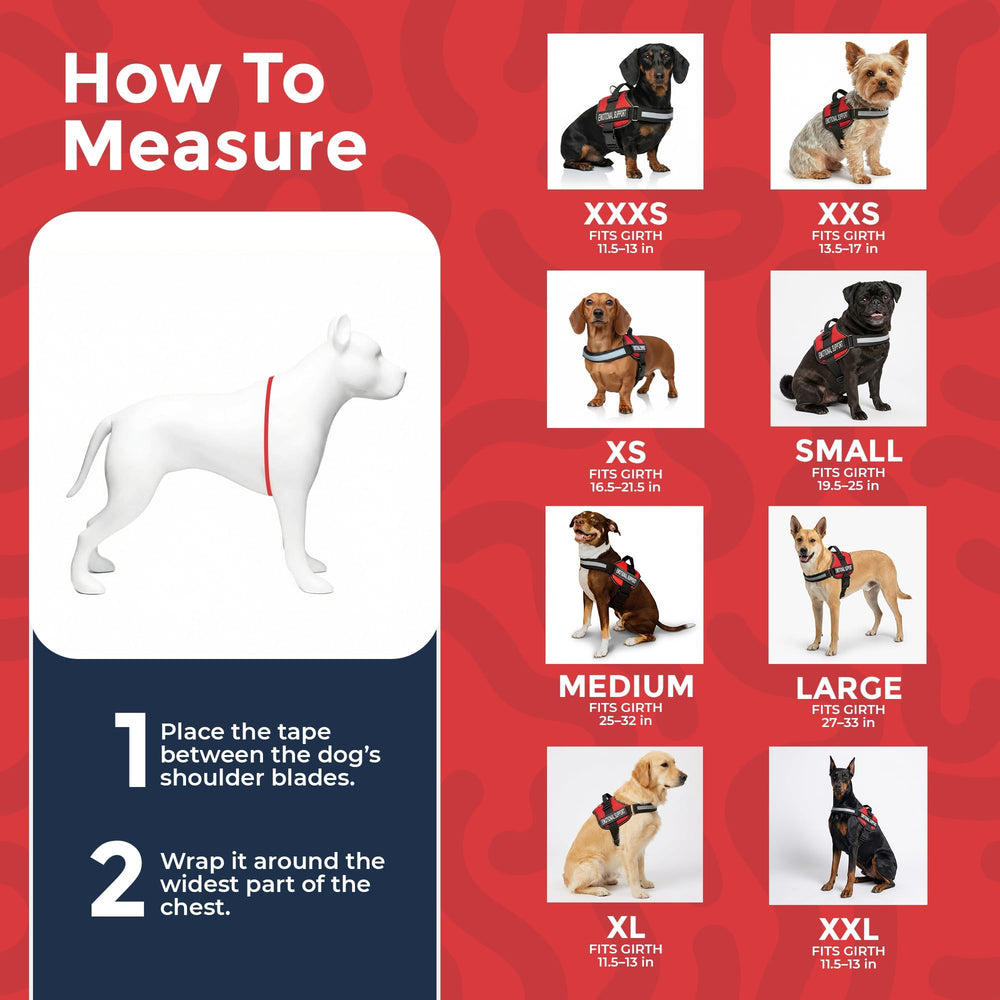 Industrial Puppy emotional support vest harness showing the leash attachment D-ring.