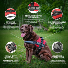Industrial Puppy Emotional Support Vest Harness with its removable working-dog patches.
