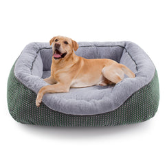 INVENHO dog bed shown from the front with its rectangular shape and raised sides.