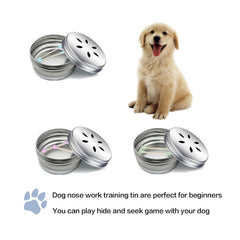 INNOYUMLIN Dog Scent Training Kit tin lid with scent holes.