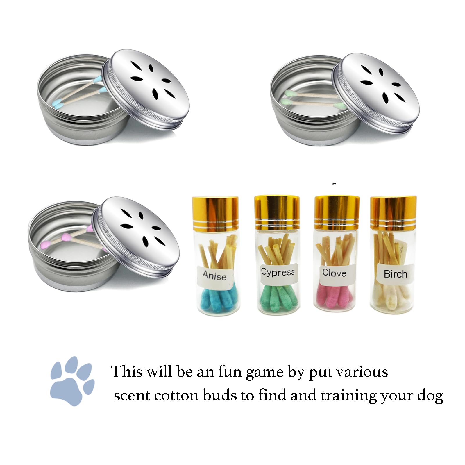 INNOYUMLIN Dog Scent Training Kit magnetic dots shown close up.