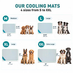 INSPECTOR TAIL Dog Cooling Mat providing a resting spot for a dog.