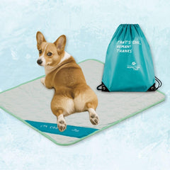 INSPECTOR TAIL Dog Cooling Mat shown from the front.