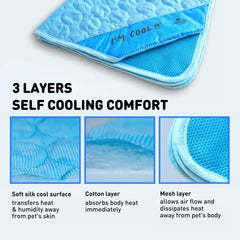 INSPECTOR TAIL Dog Cooling Mat shown in an indoor resting space.