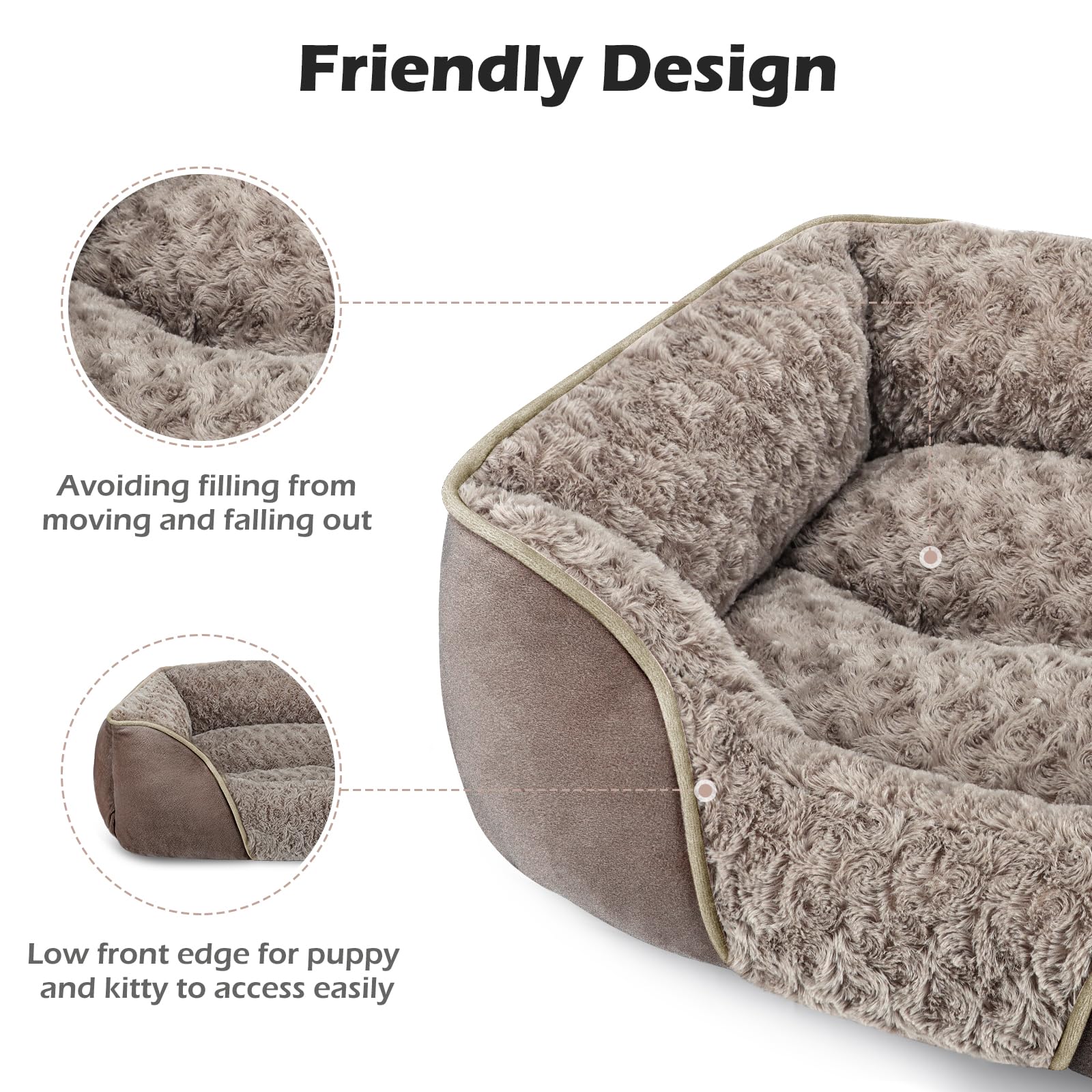 INVENHO dog bed underside showing the anti-slip bottom.