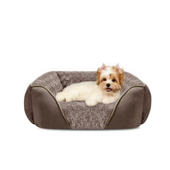 INVENHO dog bed shown from the front with its rectangular shape and raised sides.