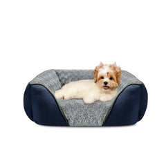 INVENHO dog bed shown from the front with its rectangular shape and cushioned raised sides.