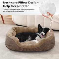 INVENHO Dog Bed low front edge shows the easy-entry design.