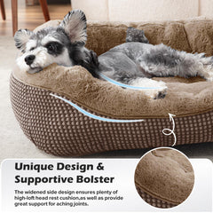 INVENHO Dog Bed close-up of its soft plush sleeping surface.