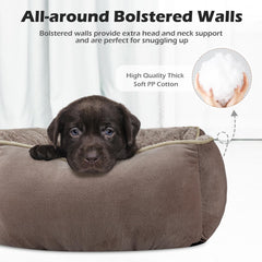 INVENHO dog bed close-up showing the cushioned raised side walls.
