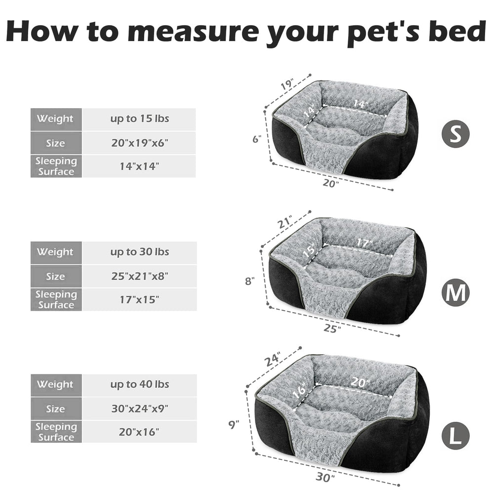 Close-up of the raised, pillow-like walls on the INVENHO dog bed.