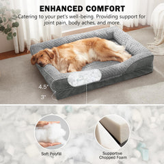 INVENHO orthopedic dog bed with the egg-crate foam base visible.