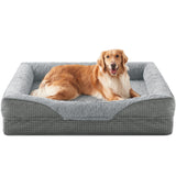 INVENHO orthopedic dog bed shown as a complete cushioned bed with raised sides.