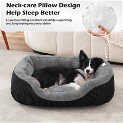 INVENHO small dog bed showing the low front edge for easier access.