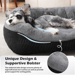 INVENHO small dog bed with its soft plush sleeping surface in focus.