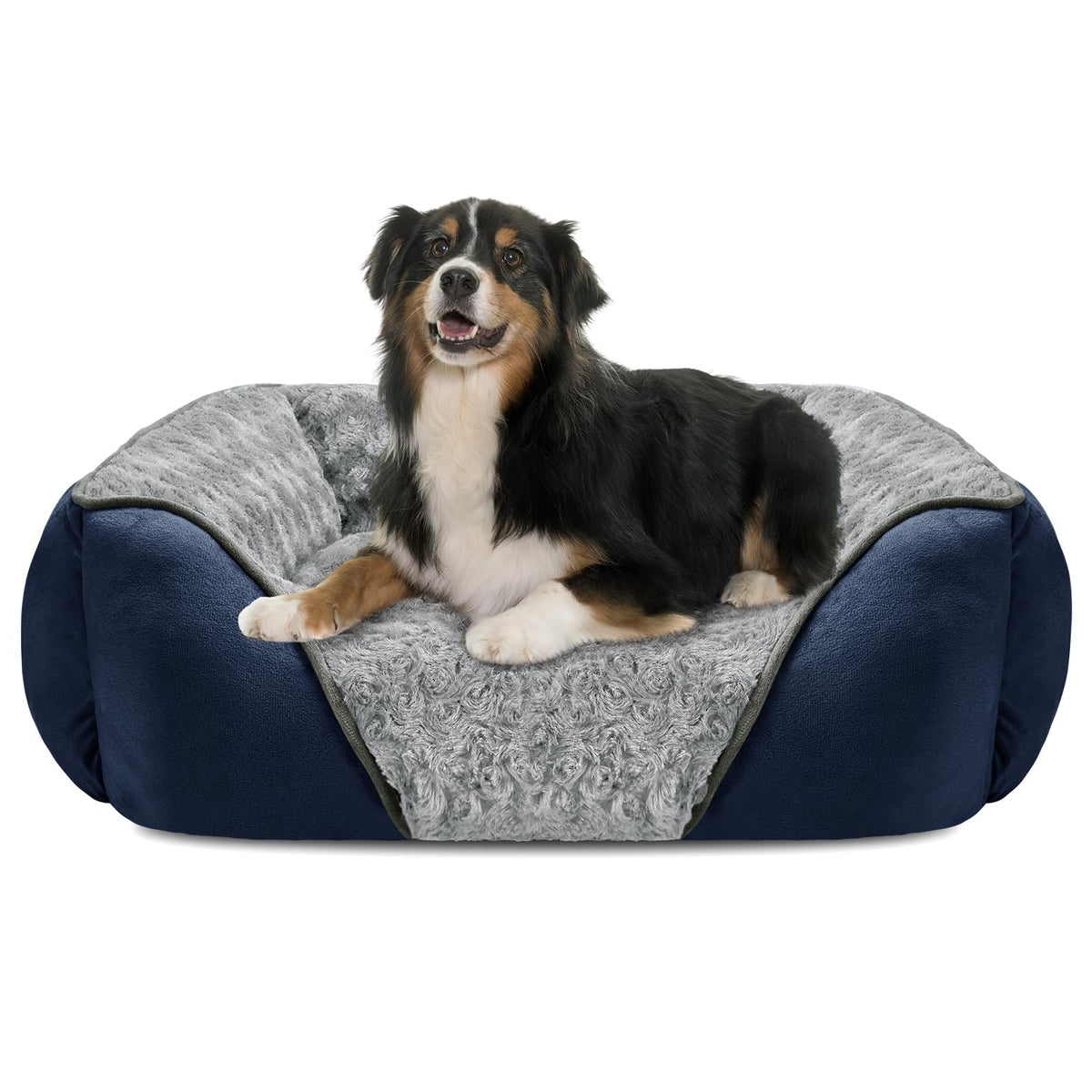 INVENHO X-Large Dog Bed shown from the front with its rectangular cushioned shape.