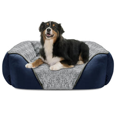 INVENHO X-Large Dog Bed shown from the front with its rectangular cushioned shape.