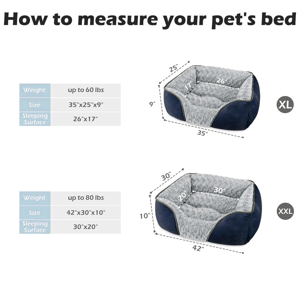 INVENHO X-Large Dog Bed highlighting the low front edge for easier access.